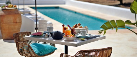 Café da manhã no hotel Pure House, Ibiza