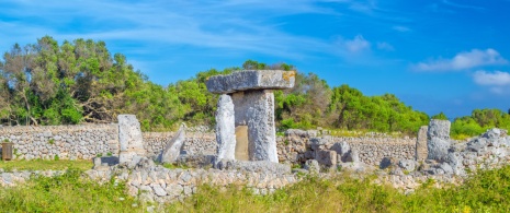 Vue du village talayotique de Trepucó à Minorque, îles Baléares