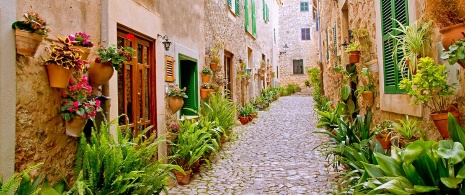 Street in Valldemosa. Mallorca