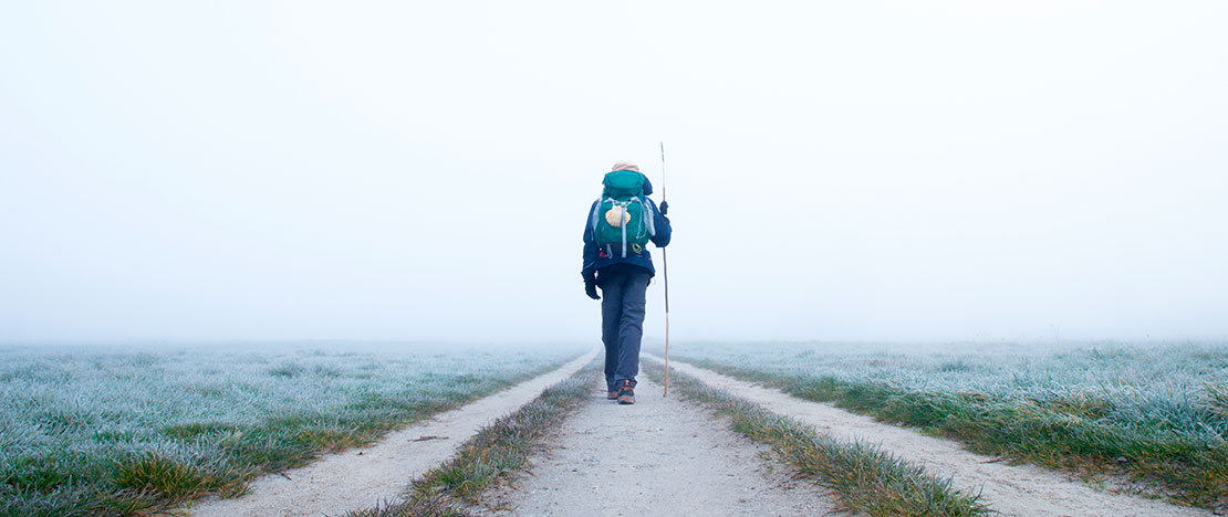 サンティアゴ巡礼の道の巡礼者 サンティアゴ巡礼の道の巡礼者