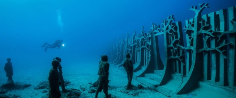 « Cruzando el Rubicon », Jason deCaires Taylor. Museo Atlántico de Lanzarote