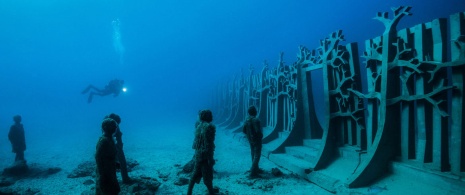 Franchir le Rubicon, Jason deCaires Taylor. Musée Atlantique de Lanzarote