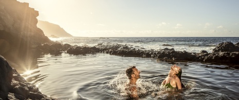 Natural spa next to the sea in La Palma