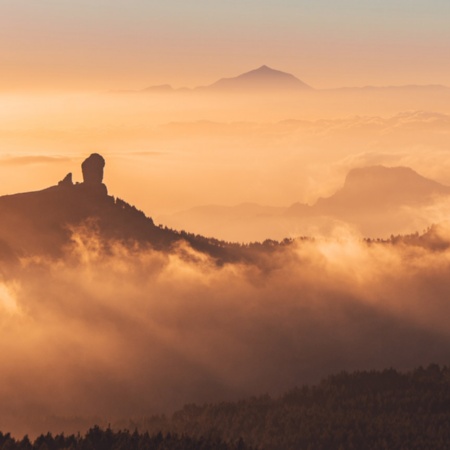 Panorâmica de Roque Nublo, em Grã Canária