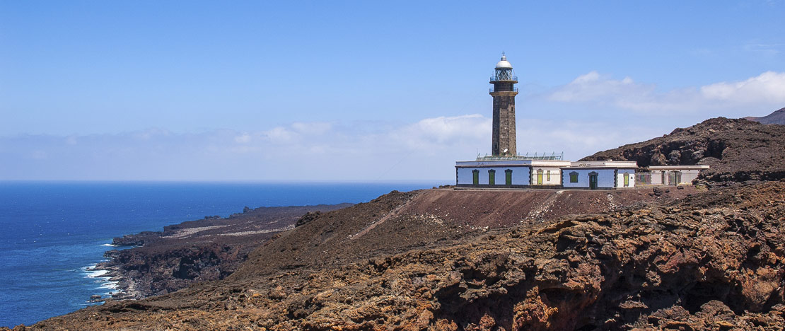 Landscape on the island of El Hierro with the Orchilla lighthouse