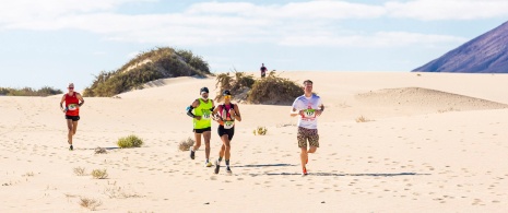 Runners in the Dunas de Fuerteventura International Half Marathon, Canary Islands