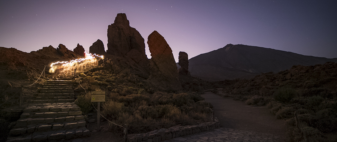 Nationalpark El Teide. Nachtbild