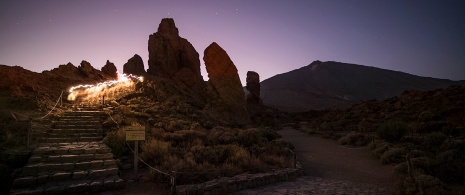 Nationalpark El Teide. Nachtbild Nationalpark El Teide. Nachtbild