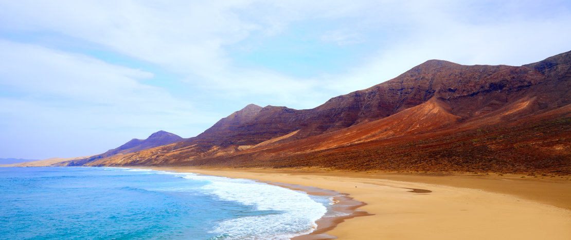 Praia de Cofete, em Fuerteventura, Ilhas Canárias