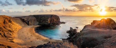 Praias de Papagayo, em Lanzarote, Ilhas Canárias