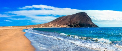 Praia de Tejita em Granadilla de Abona em Tenerife, Ilhas Canárias