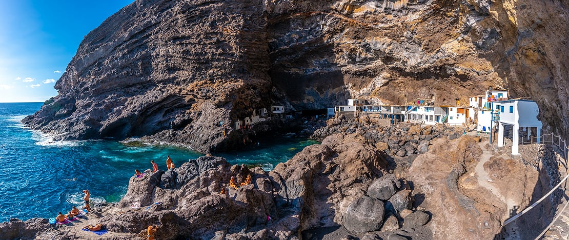 Detalhe de Porís de la Candelaria, em La Palma (Ilhas Canárias)