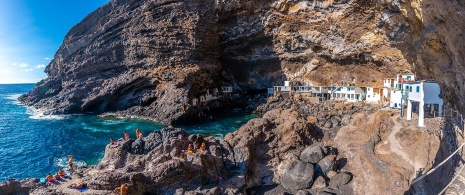 Detalle de Porís de la Candelaria en La Palma, Islas Canarias