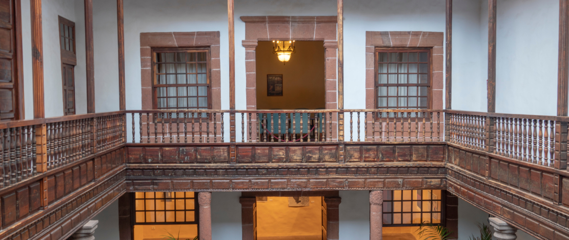 Close-up of Casa Salazar in Santa Cruz de la Palma, Canary Islands Close-up of Casa Salazar in Santa Cruz de la Palma, Canary Islands