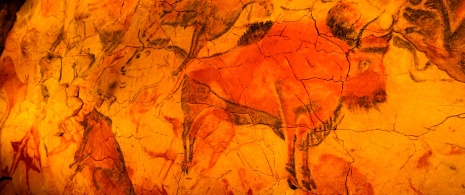 Pinturas rupestres na gruta de Altamira.