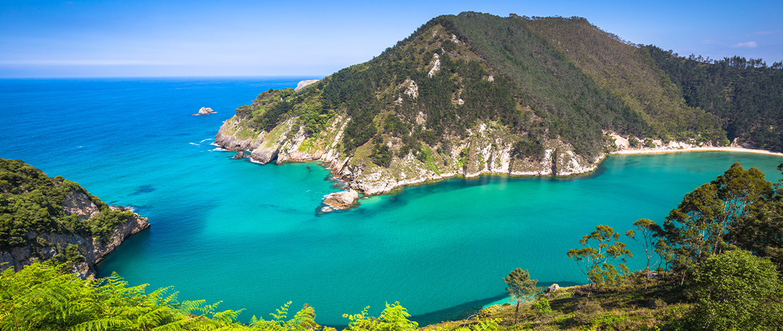 Vistas al Mar Cantábrico desde el mirador de Tina Menor, Pechón