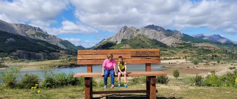 Giant bench in Burón, León, Castile and Leon