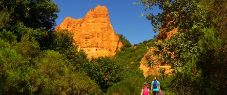 Familie in Las Médulas, León