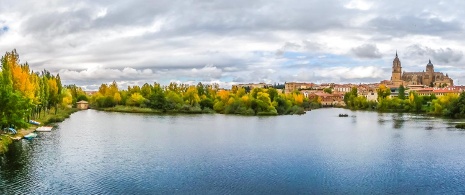 Panorama Salamanki z mostu Enrique Estebana