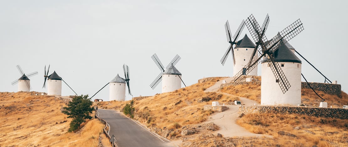 Detalhe dos moinhos de vento de Consuegra, em Toledo (Castilla-La Mancha)   Detalhe dos moinhos de vento de Consuegra, em Toledo (Castilla-La Mancha)