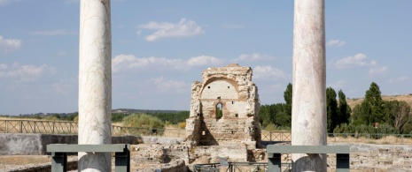 Restos de una Villa Romana en el Parque Arqueológico de Carranque, Toledo.
