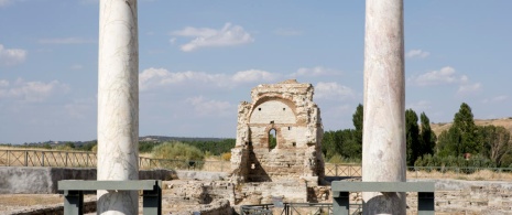 Remains of a Roman Villa in the Carranque Archaeological Park, Toledo.