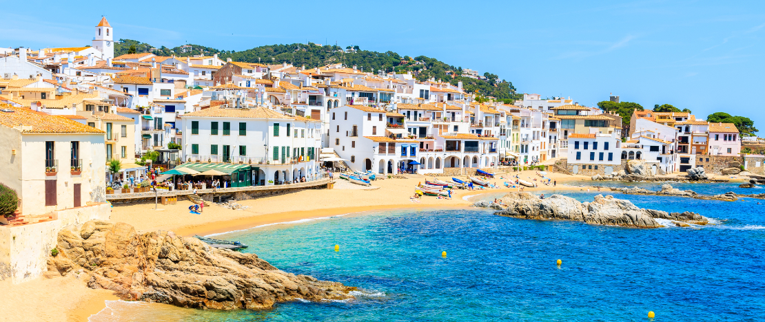 Vista da praia de Port Bo em Calella de Palafrugell, Girona (Catalunha) Vista da praia de Port Bo em Calella de Palafrugell, Girona (Catalunha)