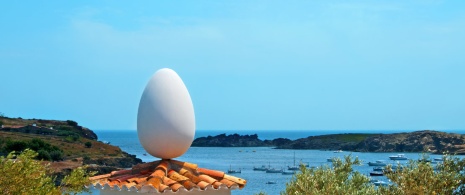 Detalle de la casa de Salvador Dalí de Portlligat en Cadaqués, Girona