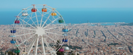 Particolare del parco dei divertimenti del Tibidabo di Barcellona, Catalogna