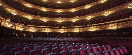Im Inneren des Gran Teatre del Liceu in Barcelona, Katalonien