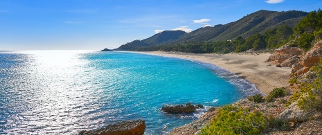 El Torn beach in l'Hospitalet de l'Infant, Tarragona (Catalonia)