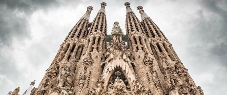 Ausschnitt der Sagrada Familia, Barcelona