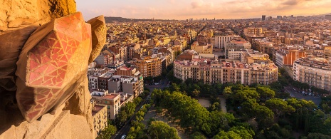 Vue de Barcelone depuis la Sagrada Familia