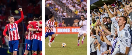 Fans and players of Atlético Madrid and Real Madrid, Region of Madrid