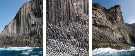 Particolare dei Pilares de los Órganos a La Gomera, Isole Canarie