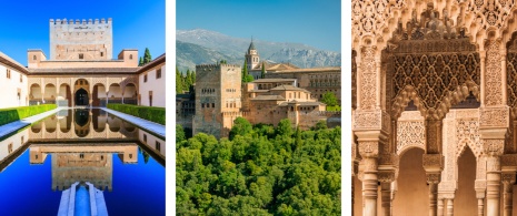 Detalles de la Alhambra de Granada, Andalucía