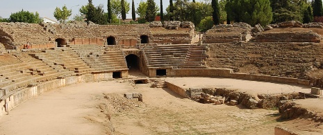 Amphithéâtre romain de Mérida dans la province de Badajoz, Estrémadure