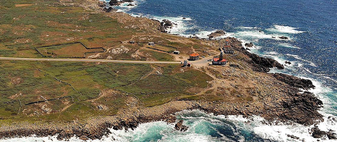 Vista aérea del Faro de Corrubedo, A Coruña Vista aérea del Faro de Corrubedo, A Coruña