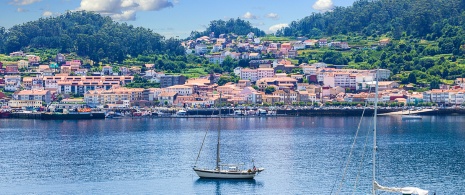 Blick auf die Gemeinde Muros in A Coruña, Galizien.
