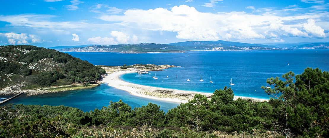Views of Praia das Rodas, on the Cíes Islands, Galicia Views of Praia das Rodas, on the Cíes Islands, Galicia