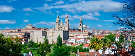 Vista de la Catedral de Santiago de Compostela, Galicia