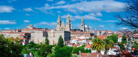 Veduta della Cattedrale di Santiago de Compostela, Galizia