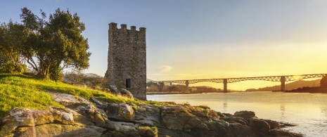 Die Westtürme von Catoira in Pontevedra, Galicien