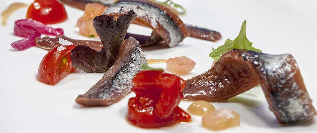 Anchovas de Santoña com Pimentões da Ilha