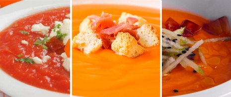 Varietà di gazpacho e salmorejo