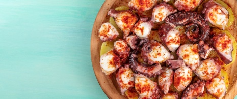 Octopus “a feira” or “a la gallega”