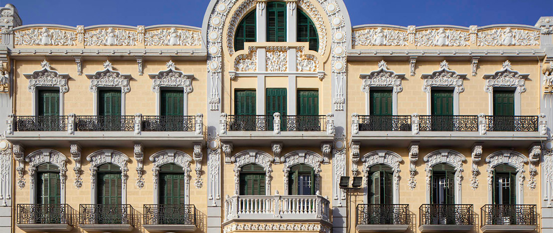 View of the David J. Melul House in Melilla