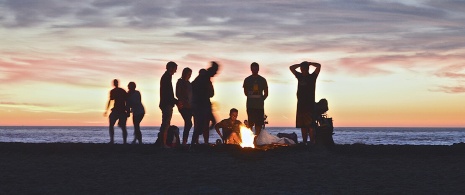 Bonfire on the beach