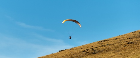 Tourist paragliding