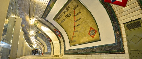 Vue de l'ancienne station de Chamberí, Madrid